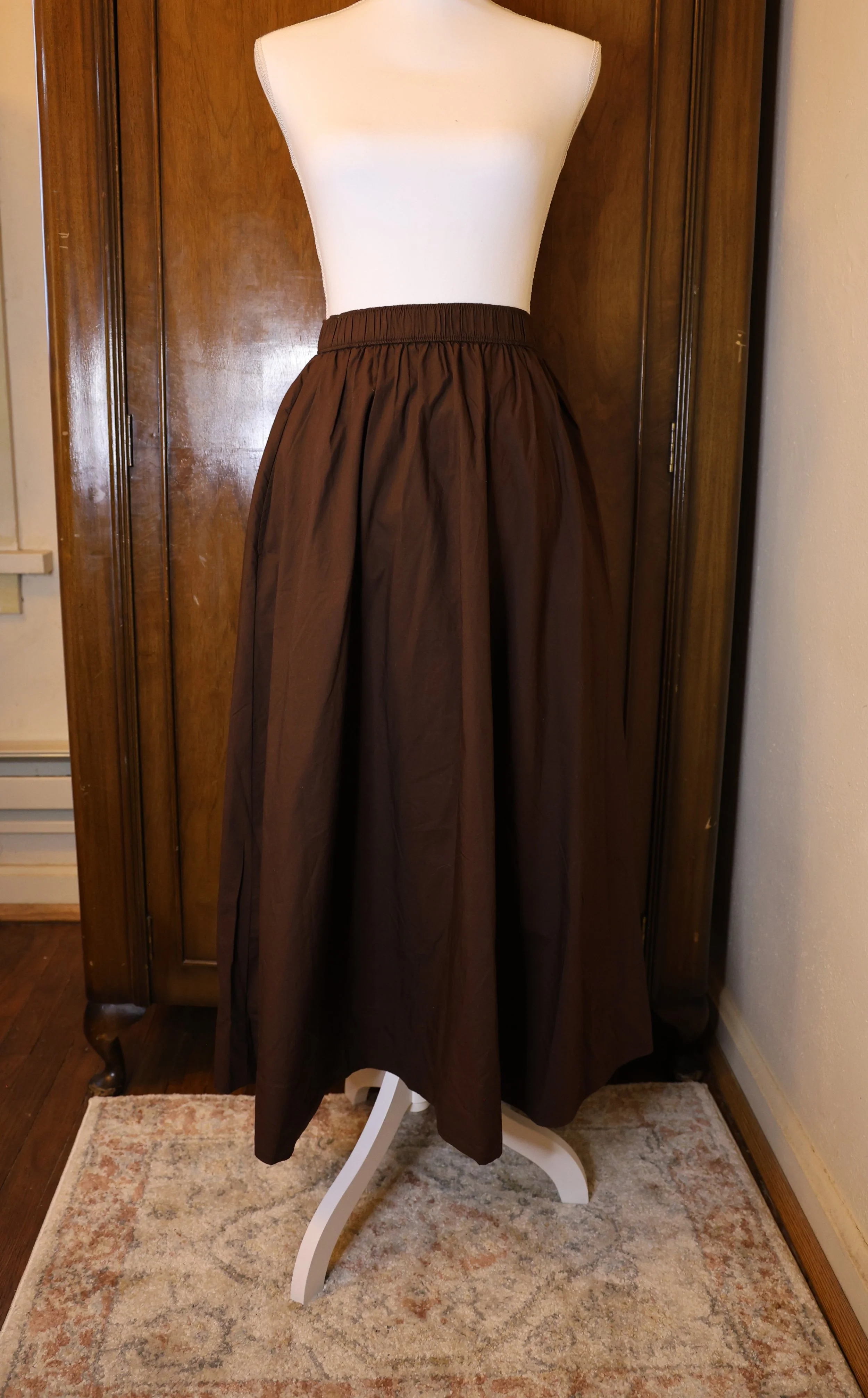 Loft Brown Cotton Maxi Skirt Size XS