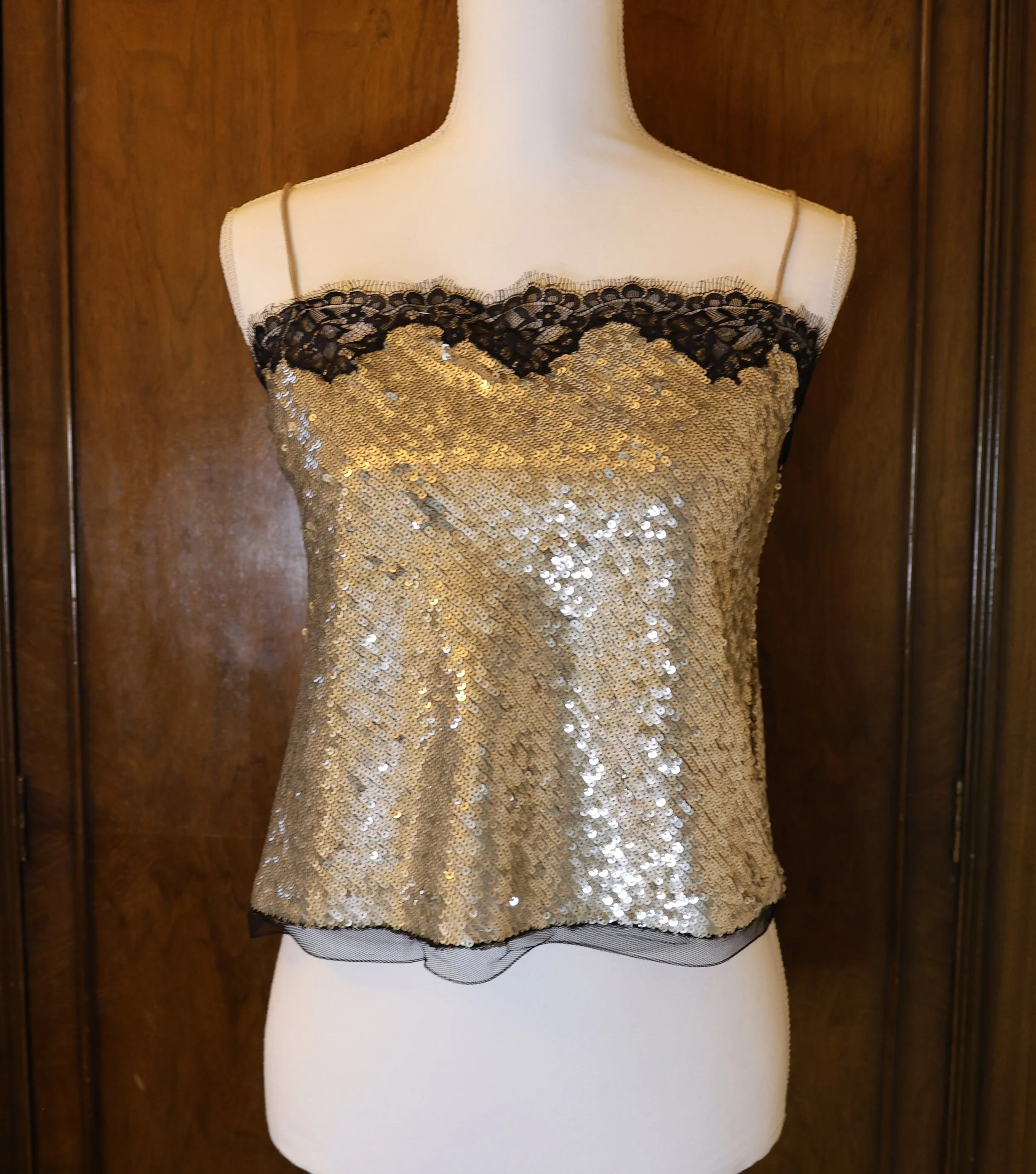 J Crew Sequin and Lace Cami Size Small Excellent Condition