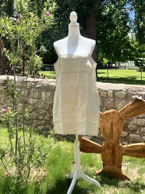 Laude the Label NWT Linen Square Slip Dress in Sand