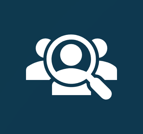 Geometric drawing of an outline square with sections divided by vertical, horizontal, and half circle lines.