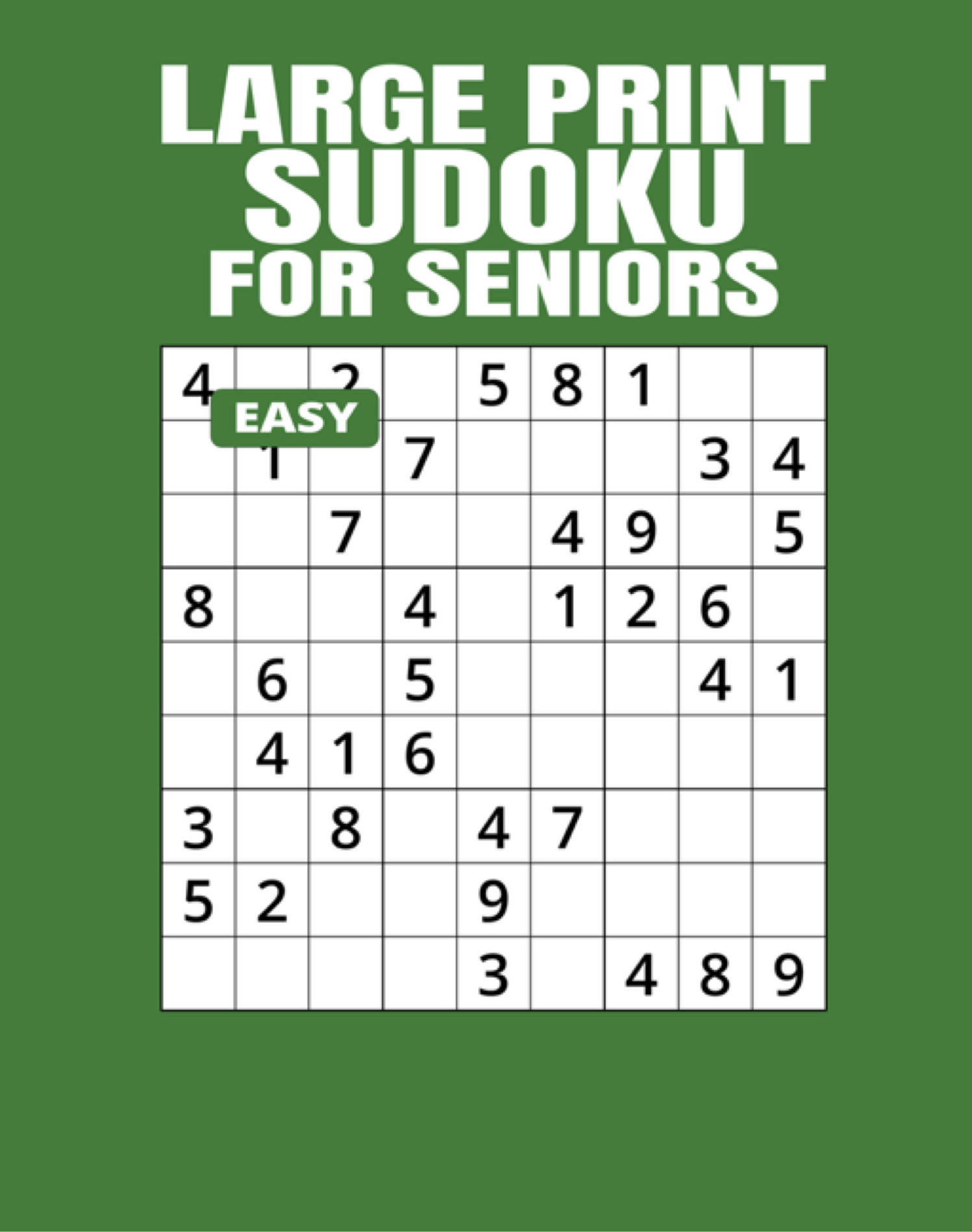 Large Print Sudoku for Seniors – Easy Edition