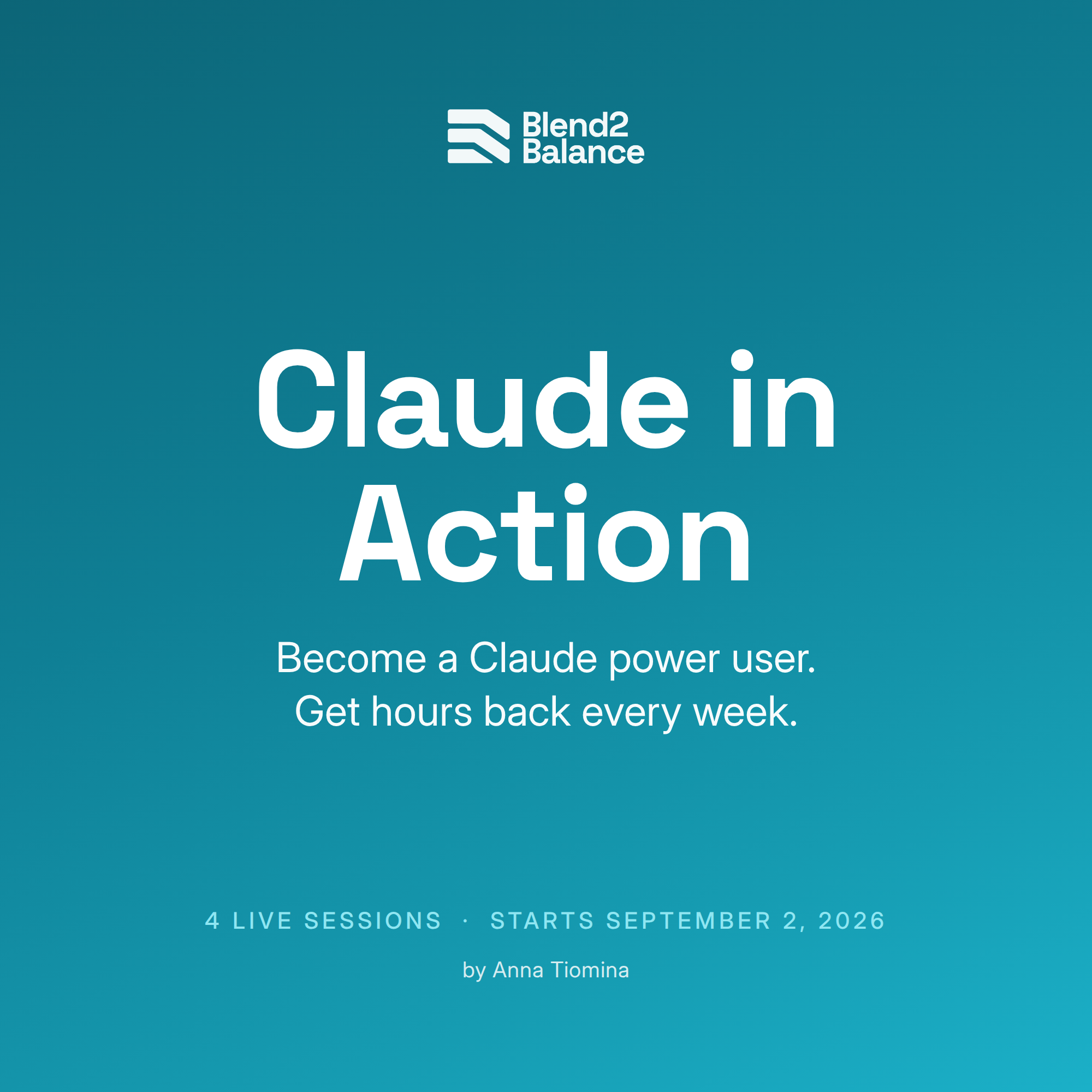 Claude in Action, September 2026