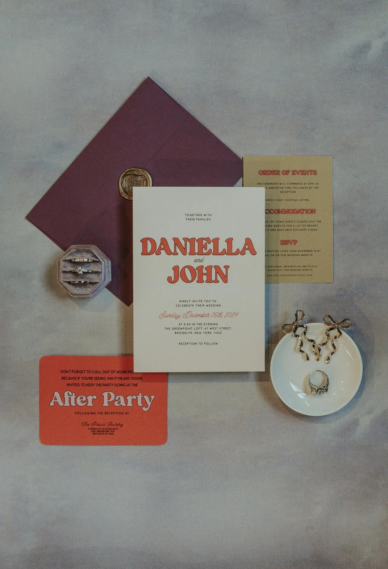 Menus, Place Cards & Details