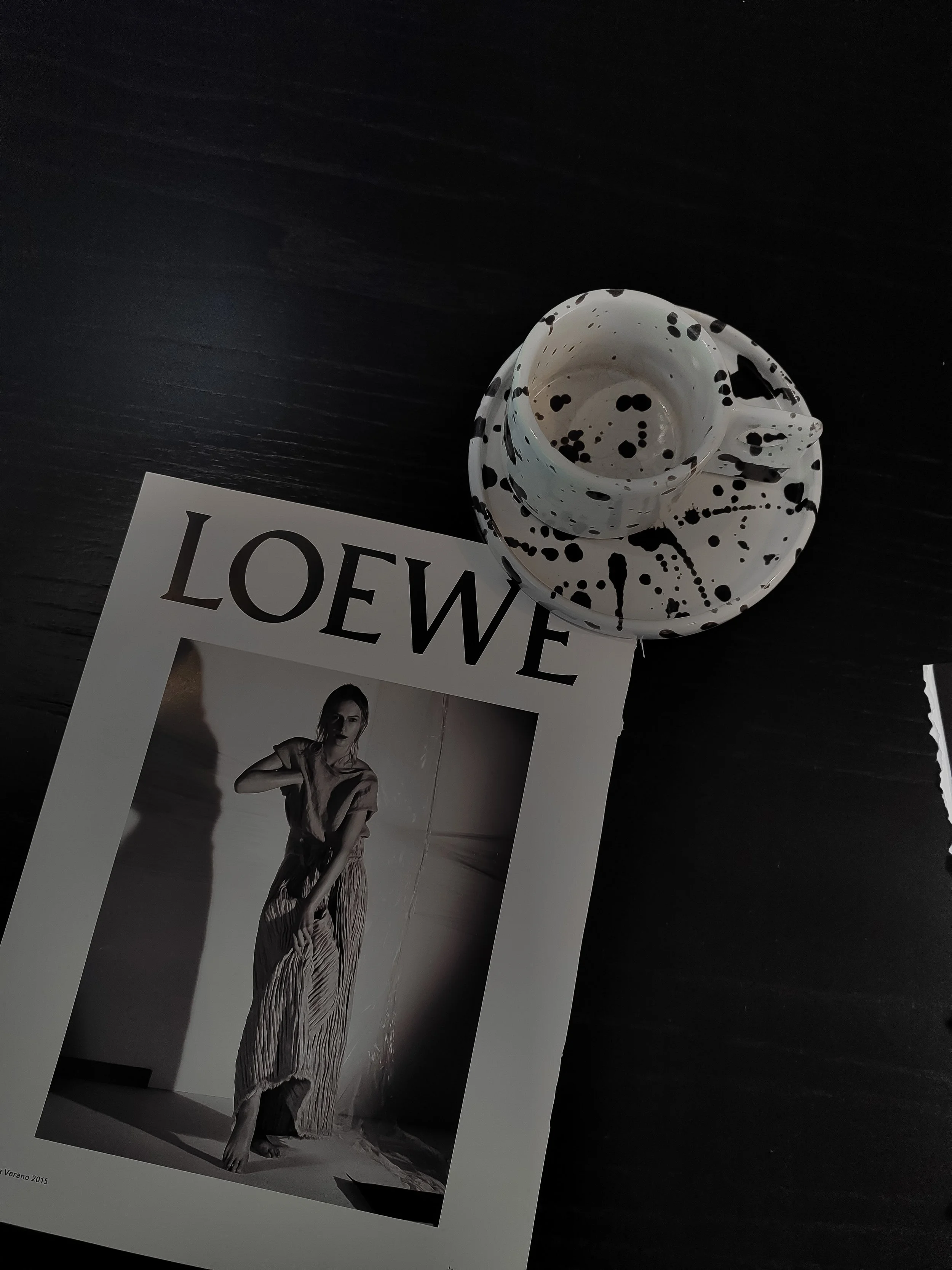 Luxury Loewe branded object on a dark surface — editorial brand detail image, Elevated Accounting