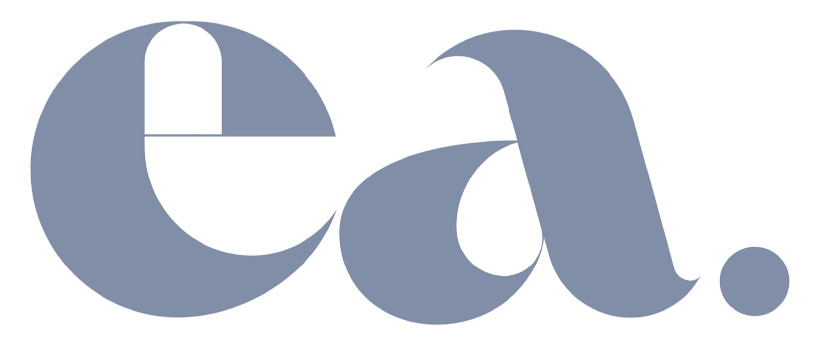 Close-up of the Google logo, with large stylized blue letters E A for Elevated Accounting brand submark by Haus of Nia Consulting, Cindy Kumar Brand Asset Logosuite