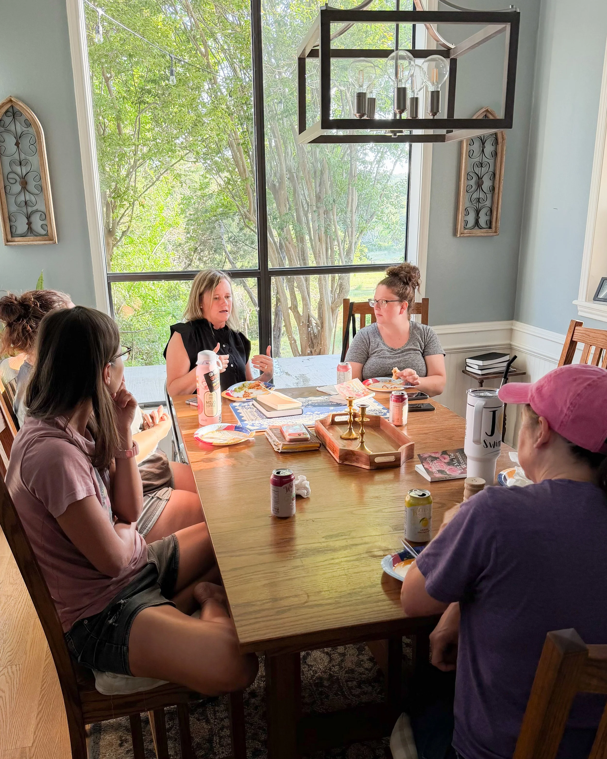 The women of The Hill Church in Liberty Hill, Texas doing a bible study together.
