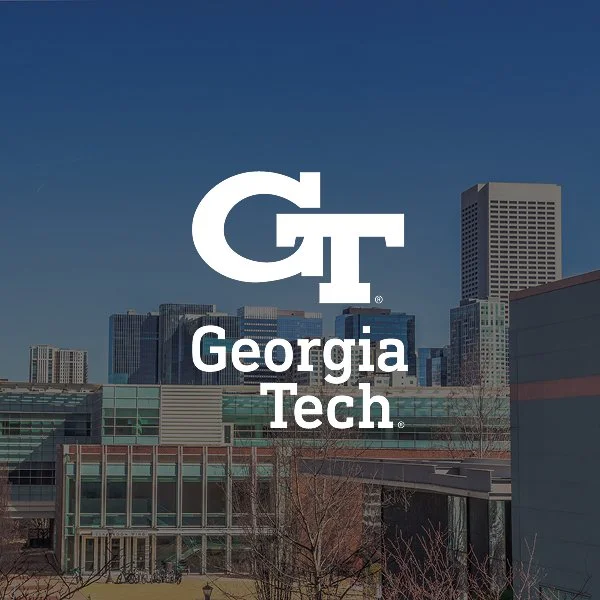 Georgia Tech campus buildings with the Georgia Tech logo and text in the foreground.