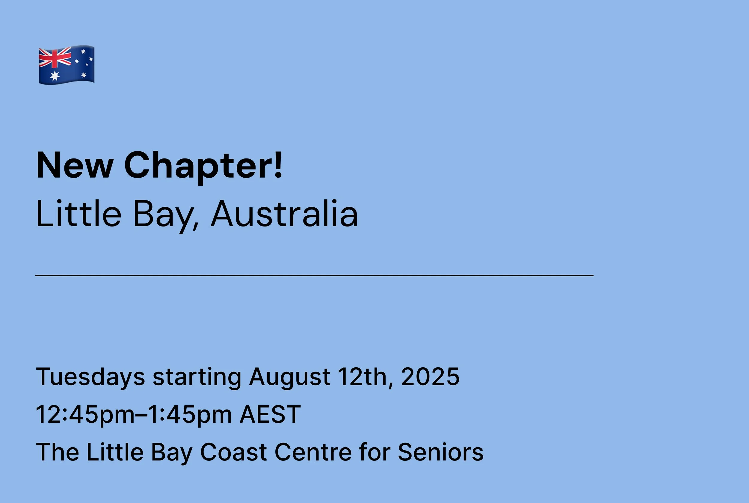 New Chapter in Little Bay, Australia
