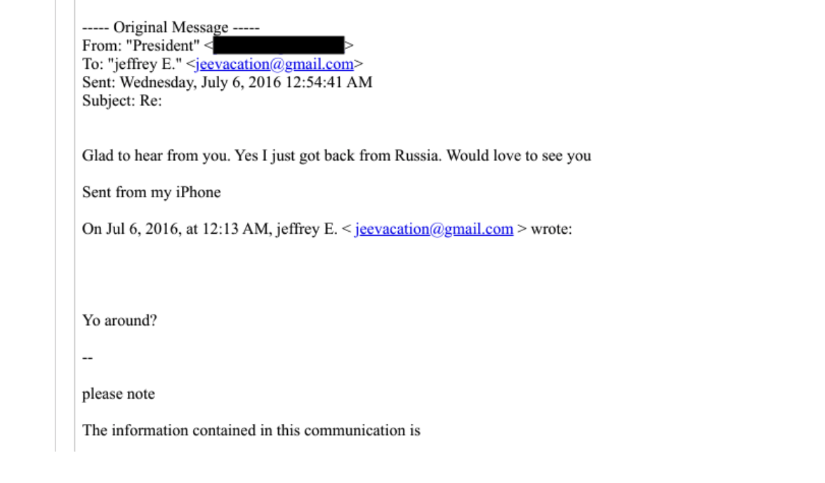 Emails betwee Jeffrey Epstein and Leon Botstein. Epstein: Yo around? Botstein: Glad to hear from you. Yes I just got back from Russia. Would love to see you