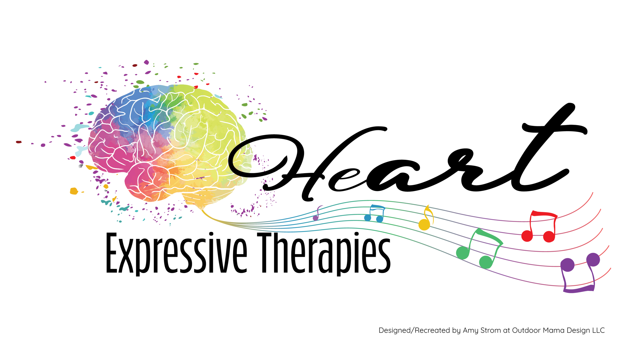 Client was determined to design a logo that represented her business in a fun and colorful way.