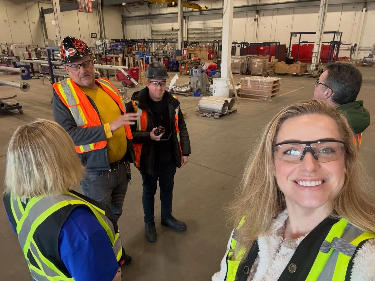 Behind every seamless experience is a thousand intentional decisions.

On-site in PPE with our AV partners @noteable_entertainment walking through every detail for the set for the Future of Work show. Sight lines, sound, transitions, lighting, riggin