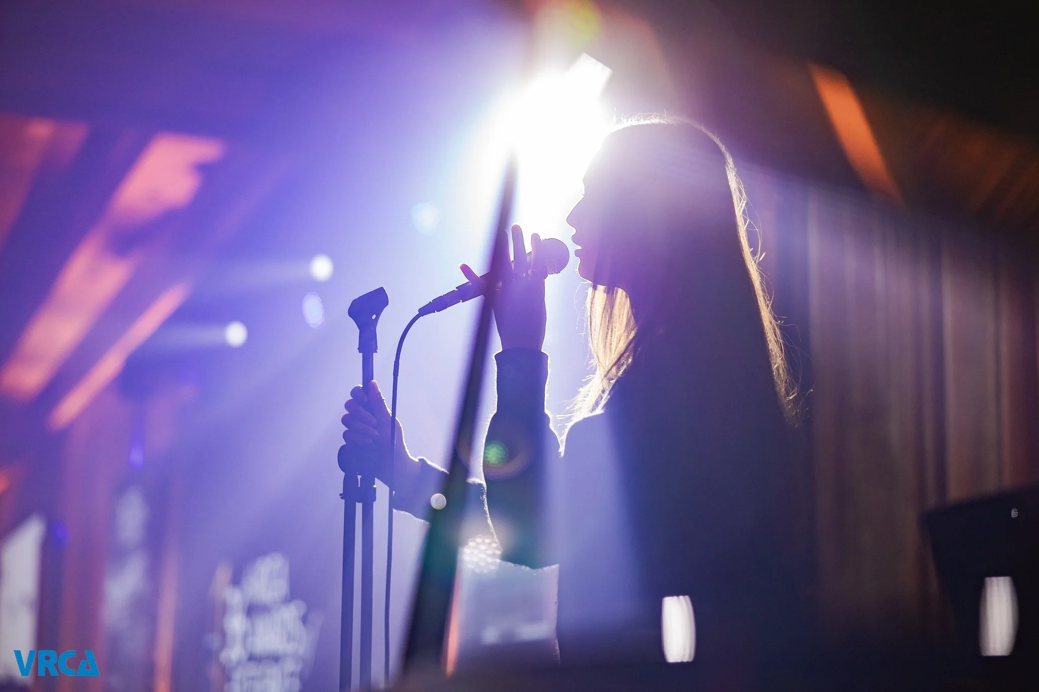Singer Haley Ahonen performing 