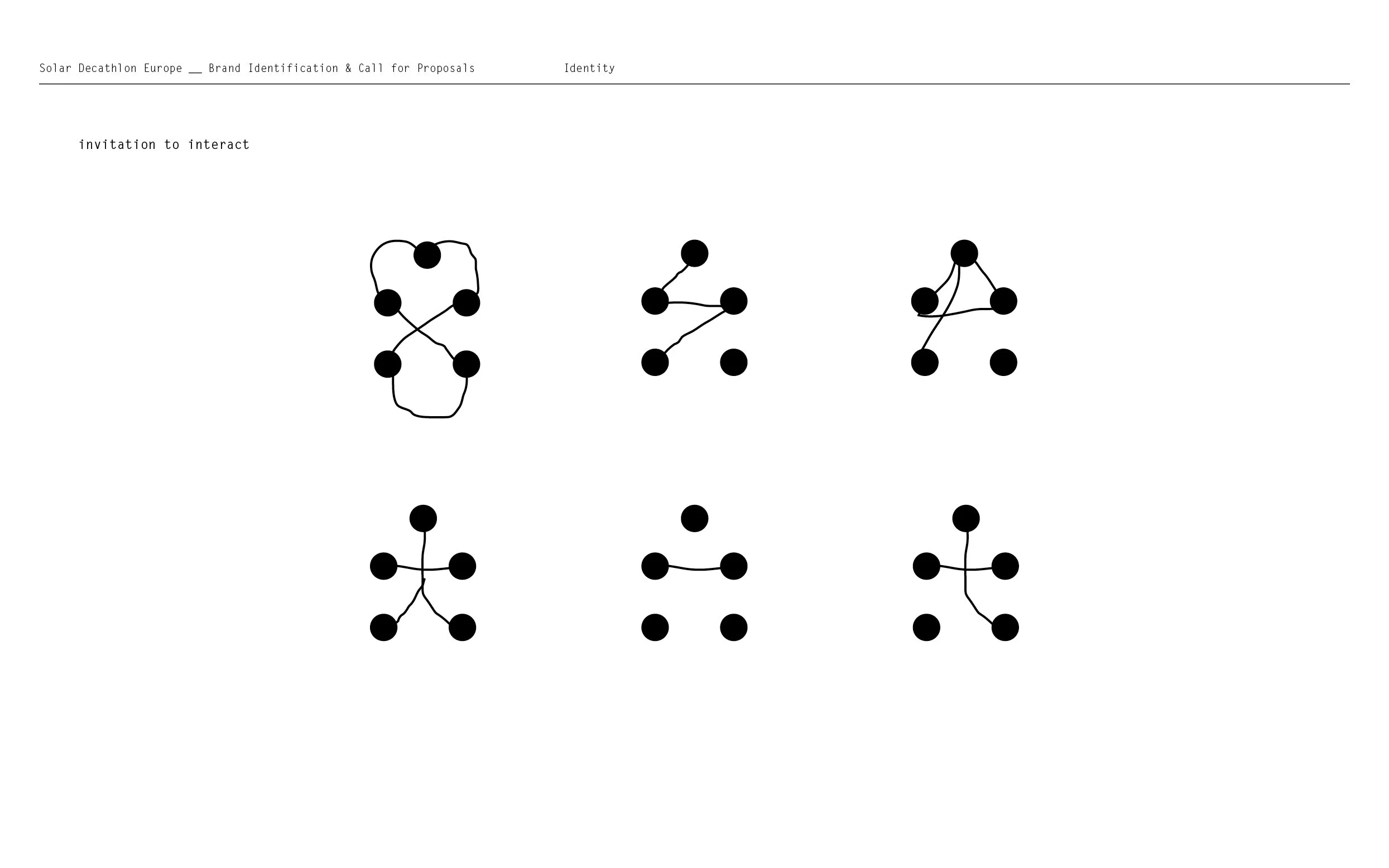 Diagramme avec plusieurs réseaux de points connectés, certains avec des formes de branches ou cercles noir.