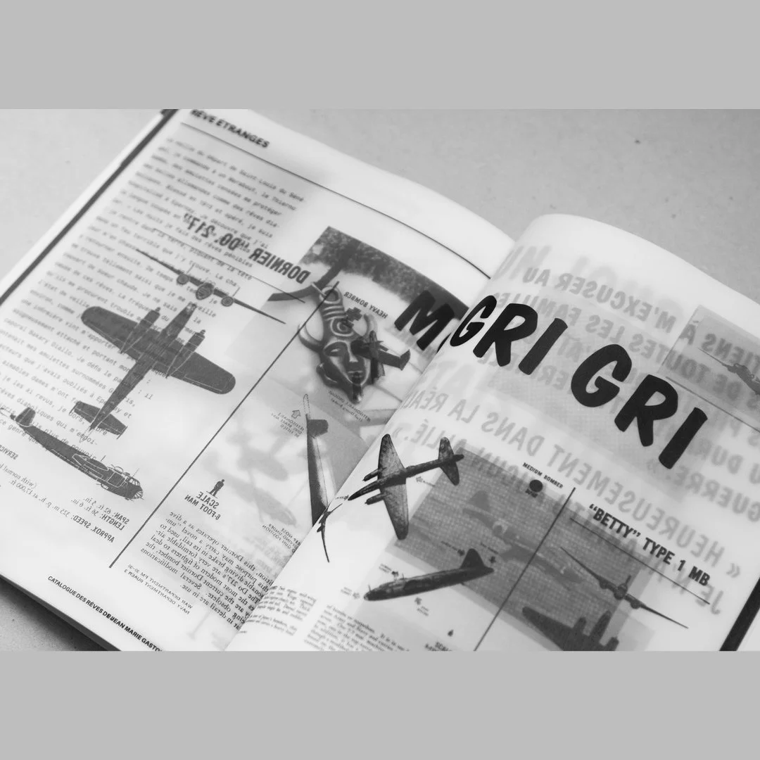 Page de magazine ou de livre attestant des avions militaires, avec le texte 'MGI GRI' en gros caractères.