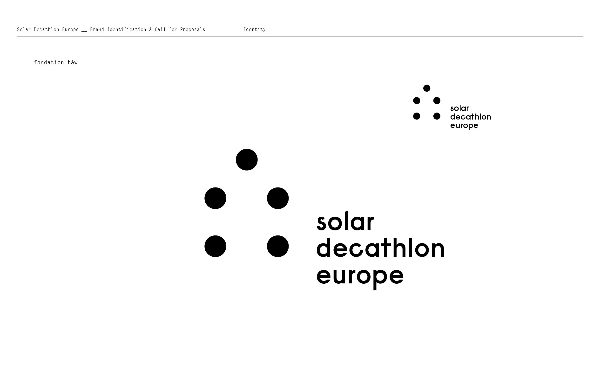 Un diagramme avec des points noirs représentant différentes propositions liées à l'énergie solaire en Europe, avec les mots 'solar', 'decathlon', et 'europe'.