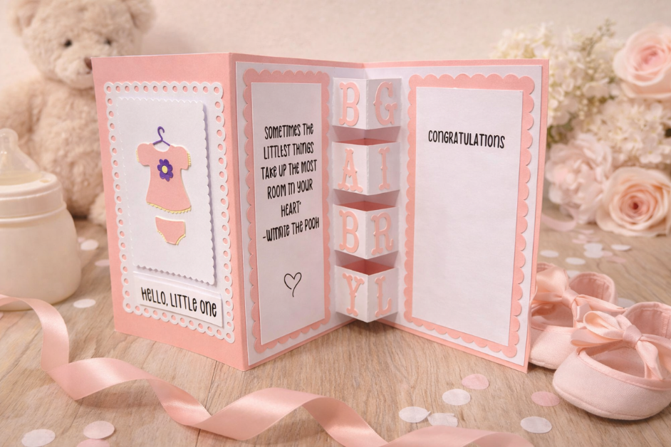 New Baby Handmade Keepsake Card