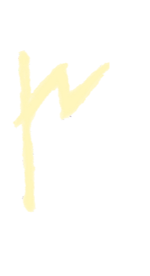 Logo con la letra 'w' en letra cursiva y color crema, sobre fondo negro