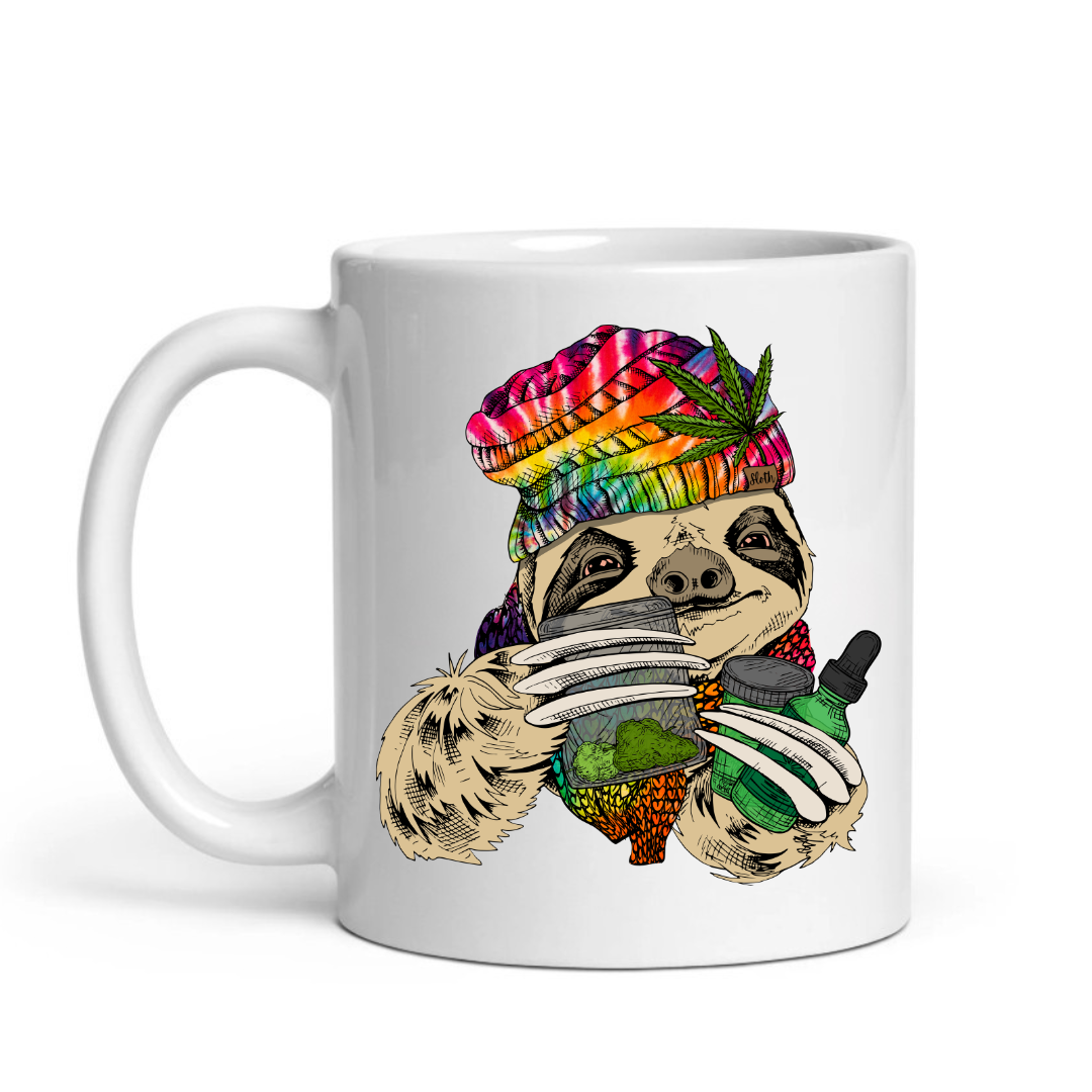 Stoner Sloth – Funny Psychedelic Trippy Sloth Mug