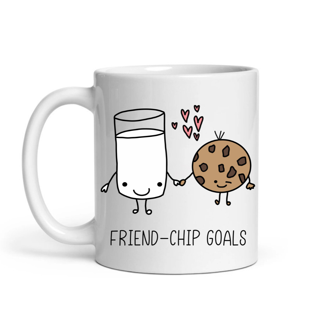 Friend-chip Goals – Cute Cookie & Milk Bestie Mug
