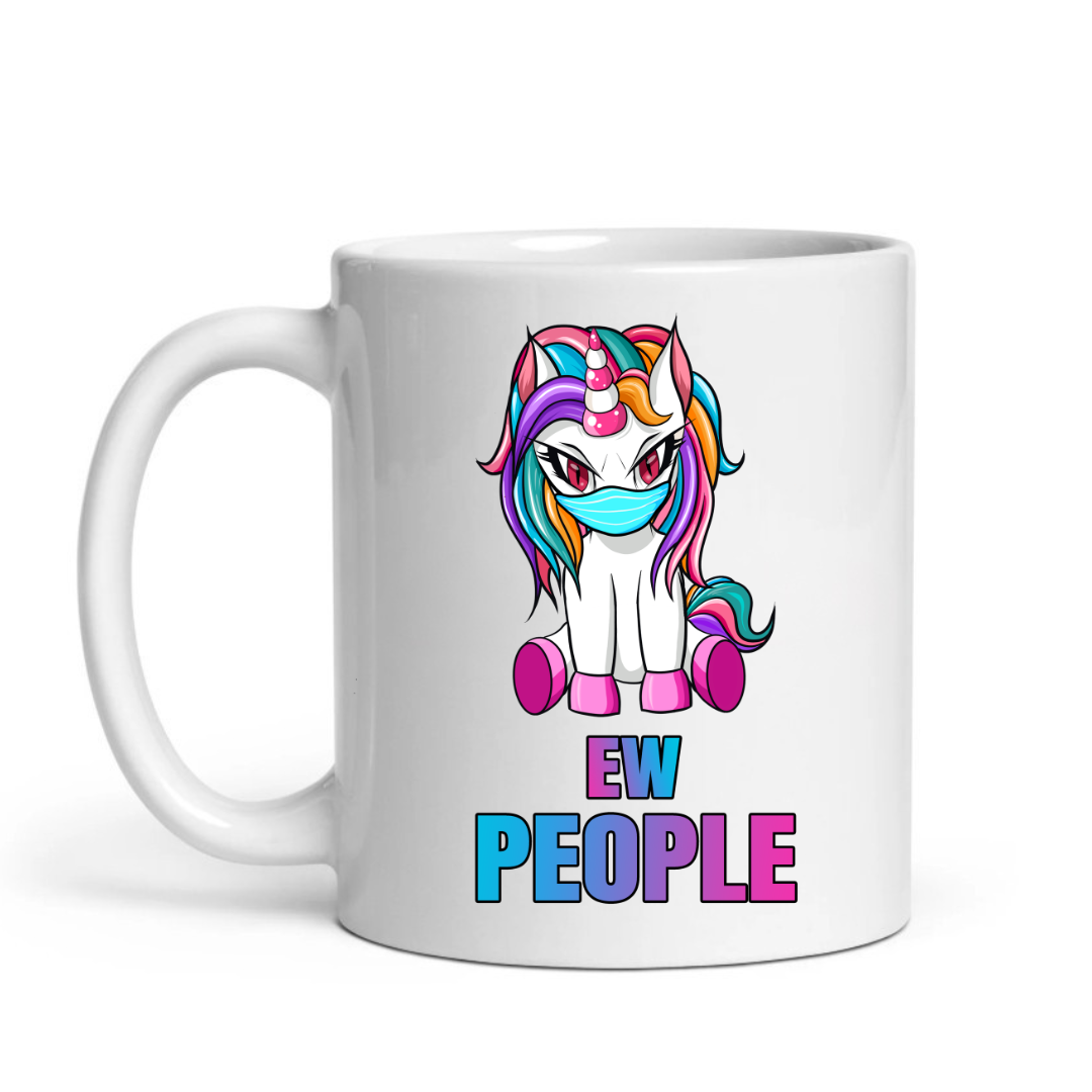 Ew People – Sassy Unicorn Introvert Mug