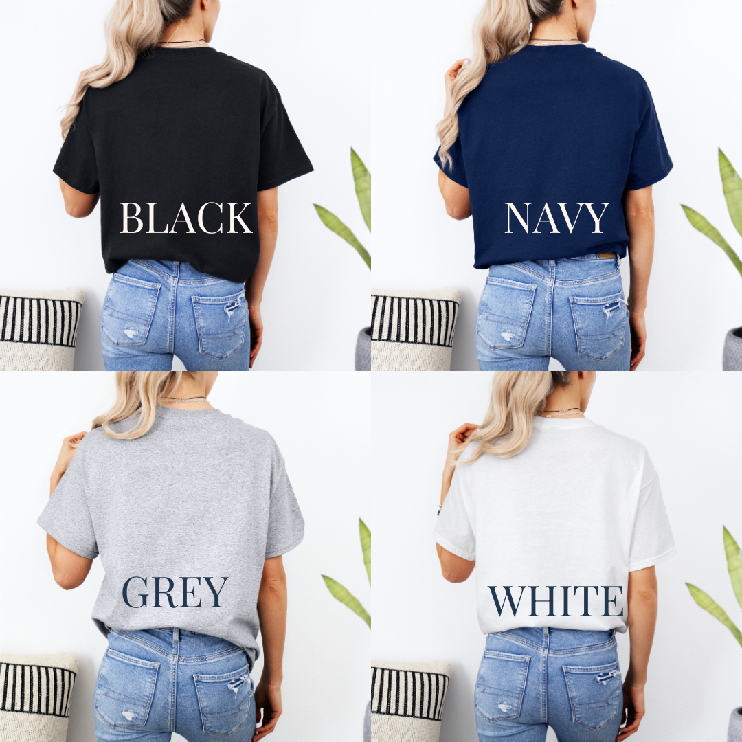 Ladies Back view of Cozy comfortable t-shirt, highlighting its soft fabric, by Coffee and Moo. (Copy)