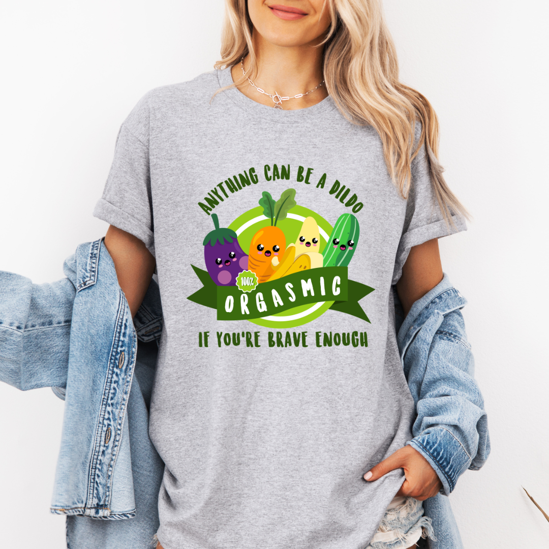 Orgasmic Veggies Funny Graphic T-Shirt