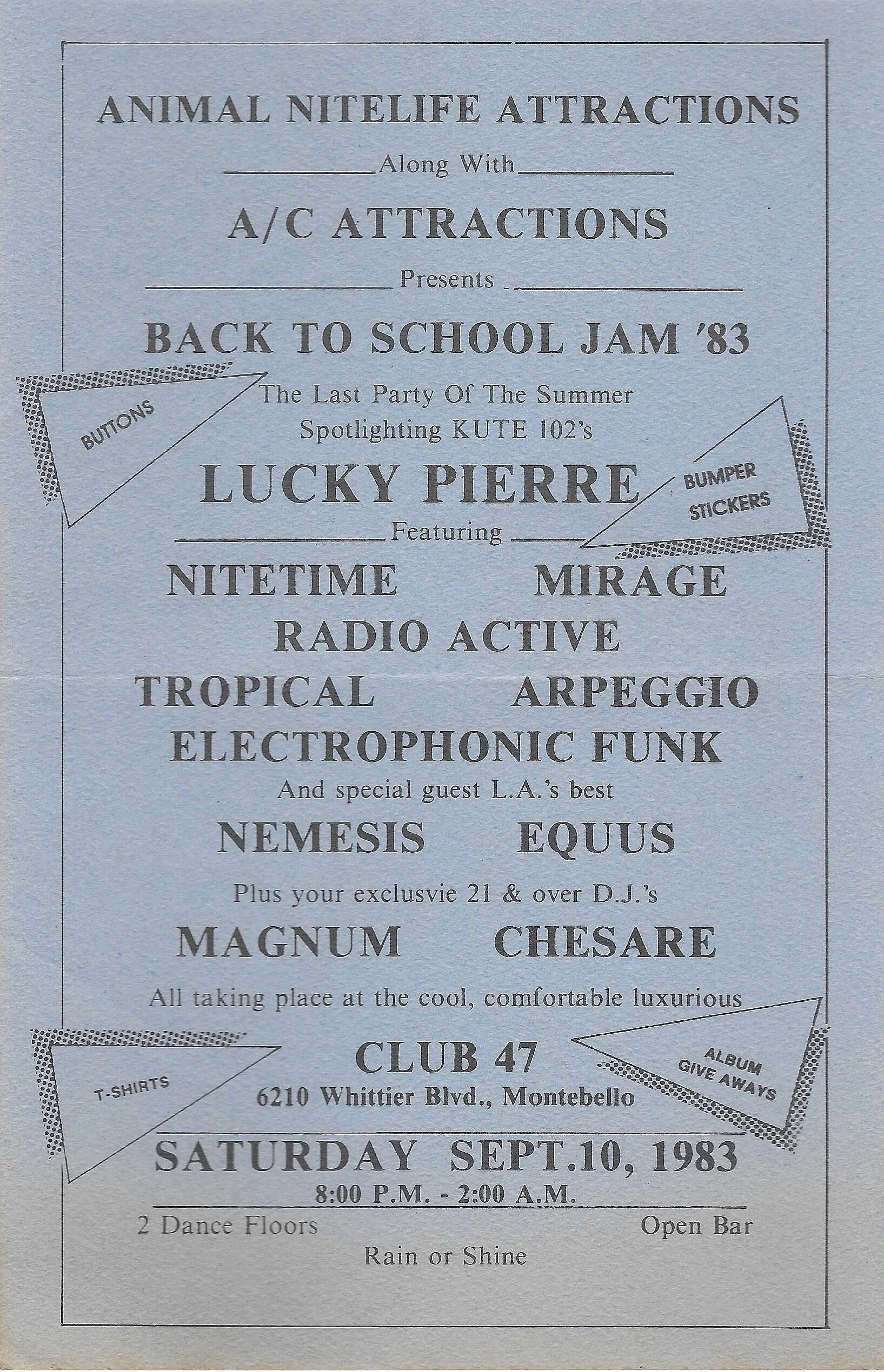 9.10.83 - Back to School Jam '83