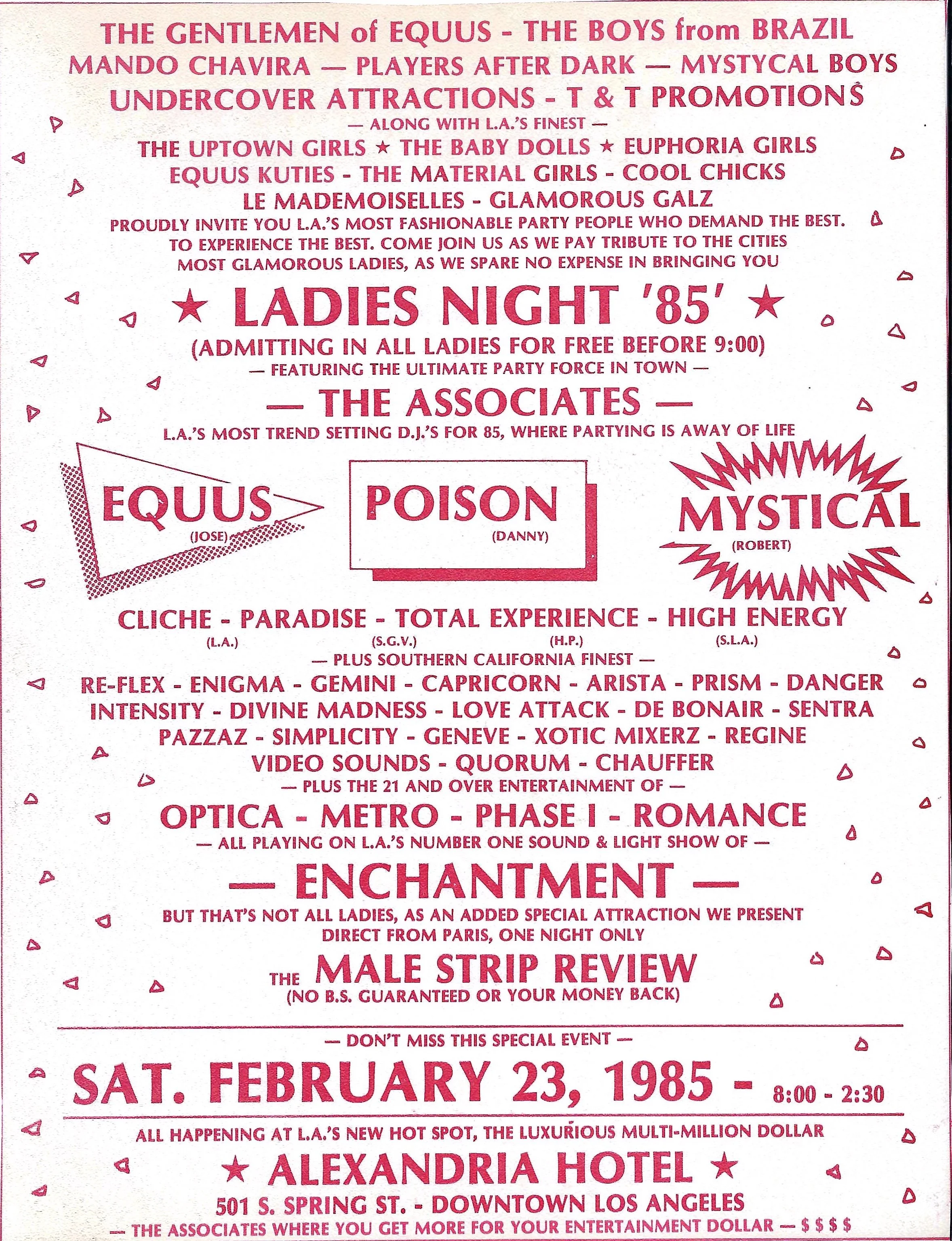 2.23.85 - Ladies Night '85