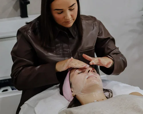 Dermalogica facial in progress