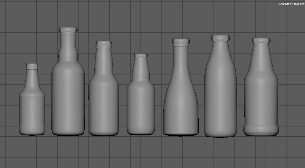 Bottle models created for a student film.
Modeled in Maya.