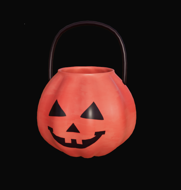 Trick or Treat Bucket texture painted for a thesis film. 
Painted in Substance Painter.