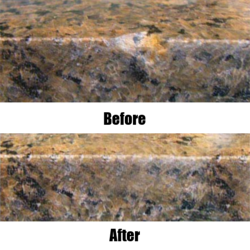 granite countertop chip repair before and after Central Oregon