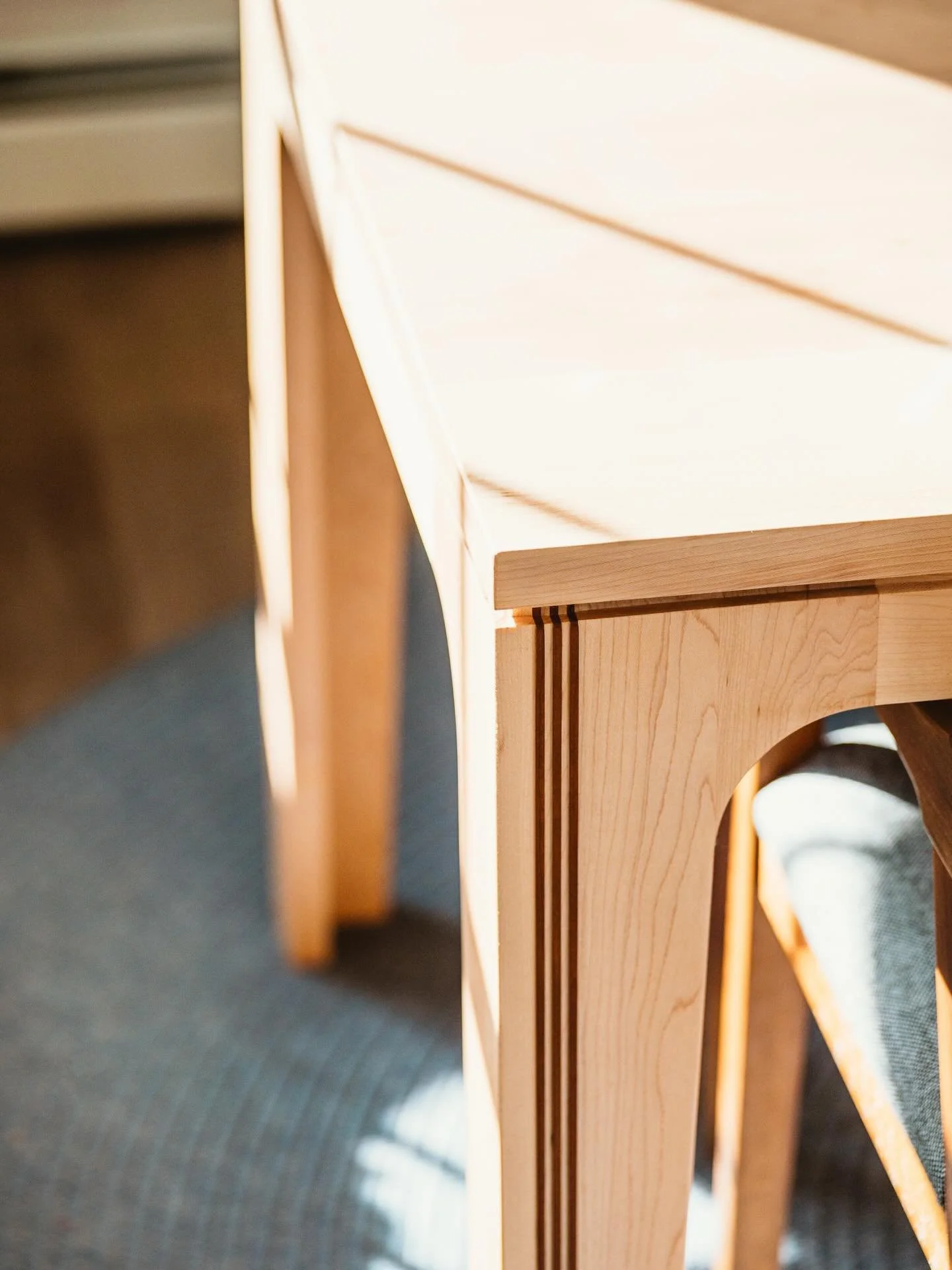 I like adding small little details to all my pieces like these three stripes I put on our dining room table, mostly just because I think it&rsquo;s fun.