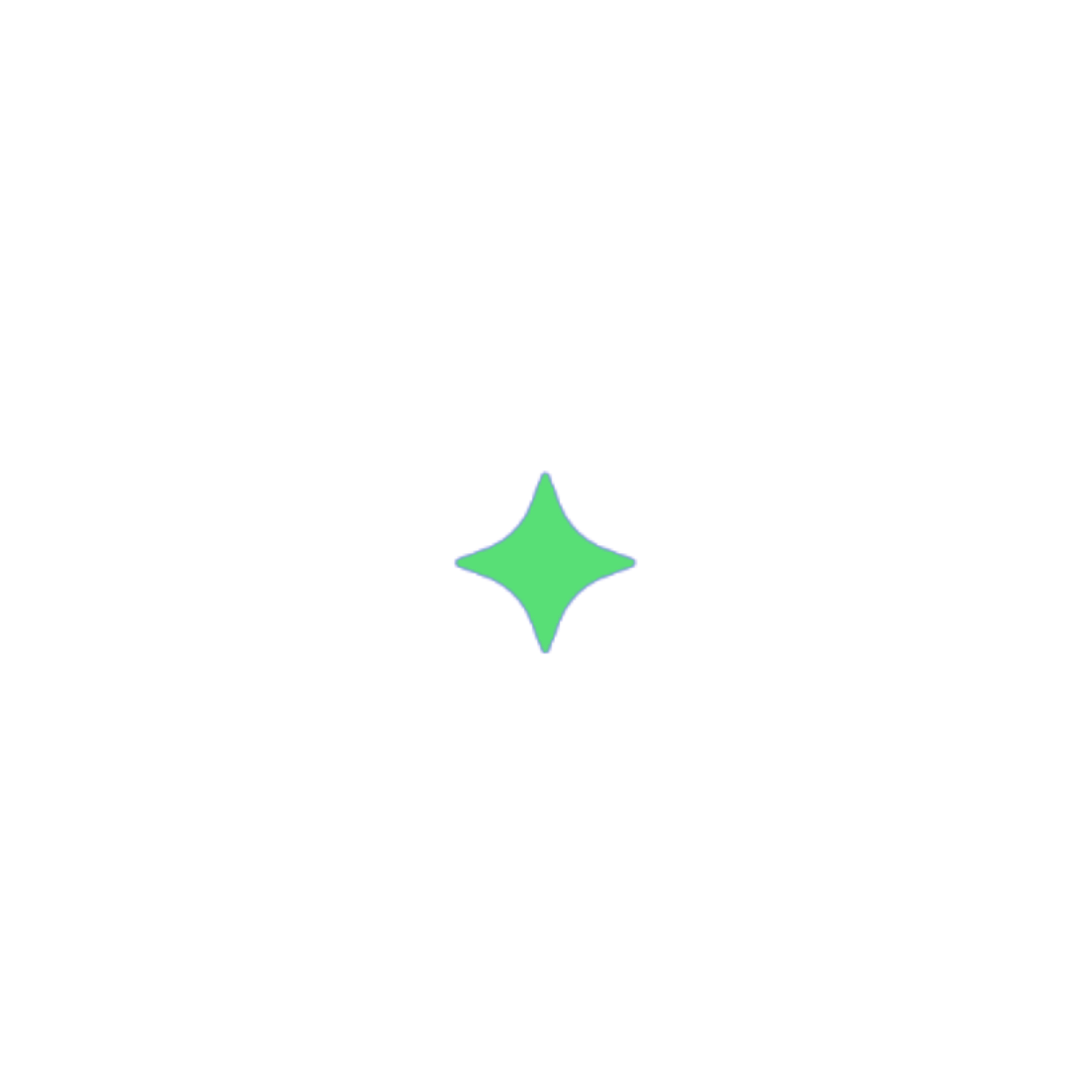 Black background with a central blue and green star-shaped sparkle.