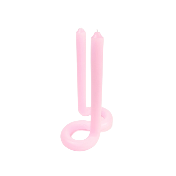 Twist candle in pink