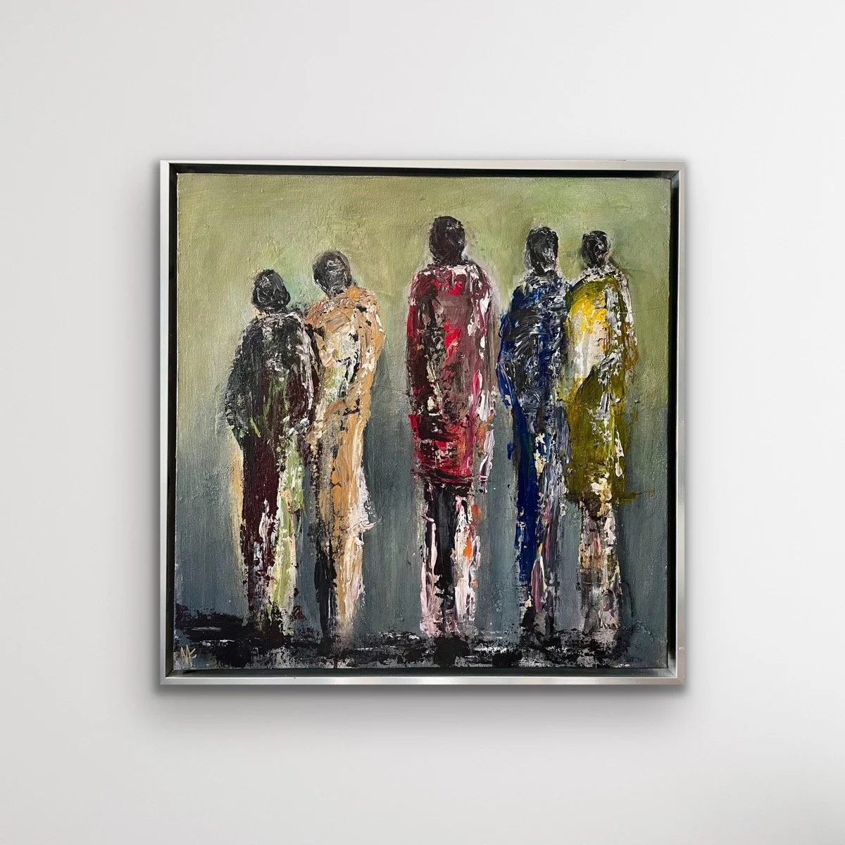 The Sidelines: 20x20x1.5” Framed Art
