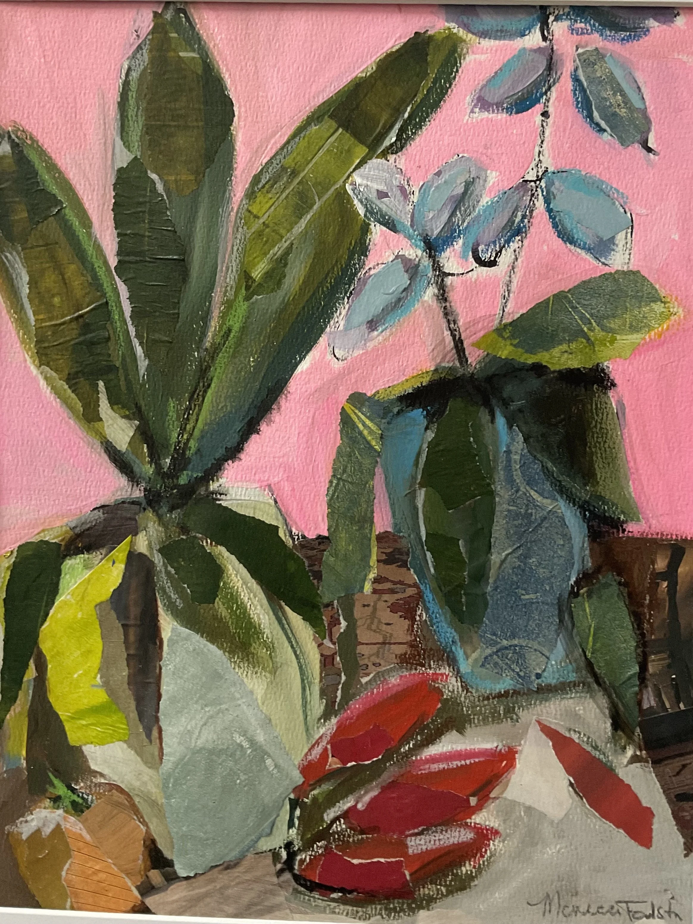Vibrant Botanical Acrylic Painting - 11x14”