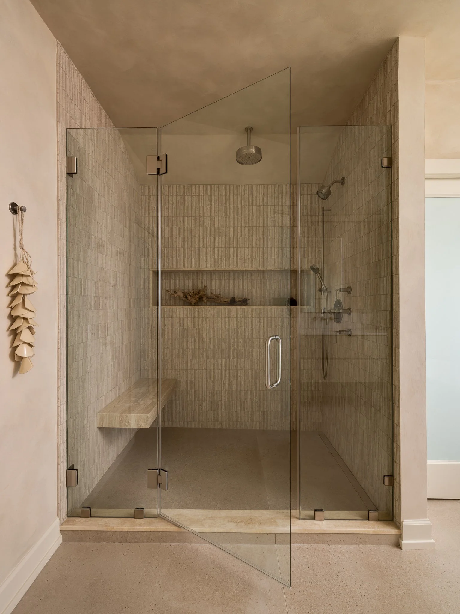sandy large stone standing shower