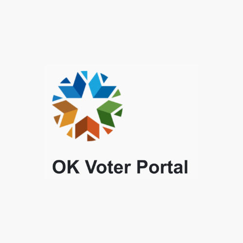 State of Oklahoma logo with text "OK Voter Portal."