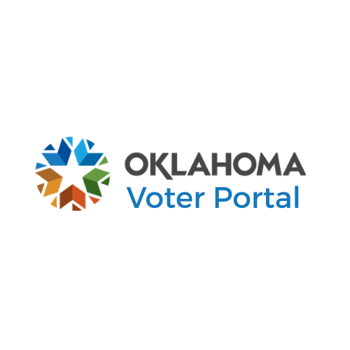 State of Oklahoma logo with text "OK Voter Portal."