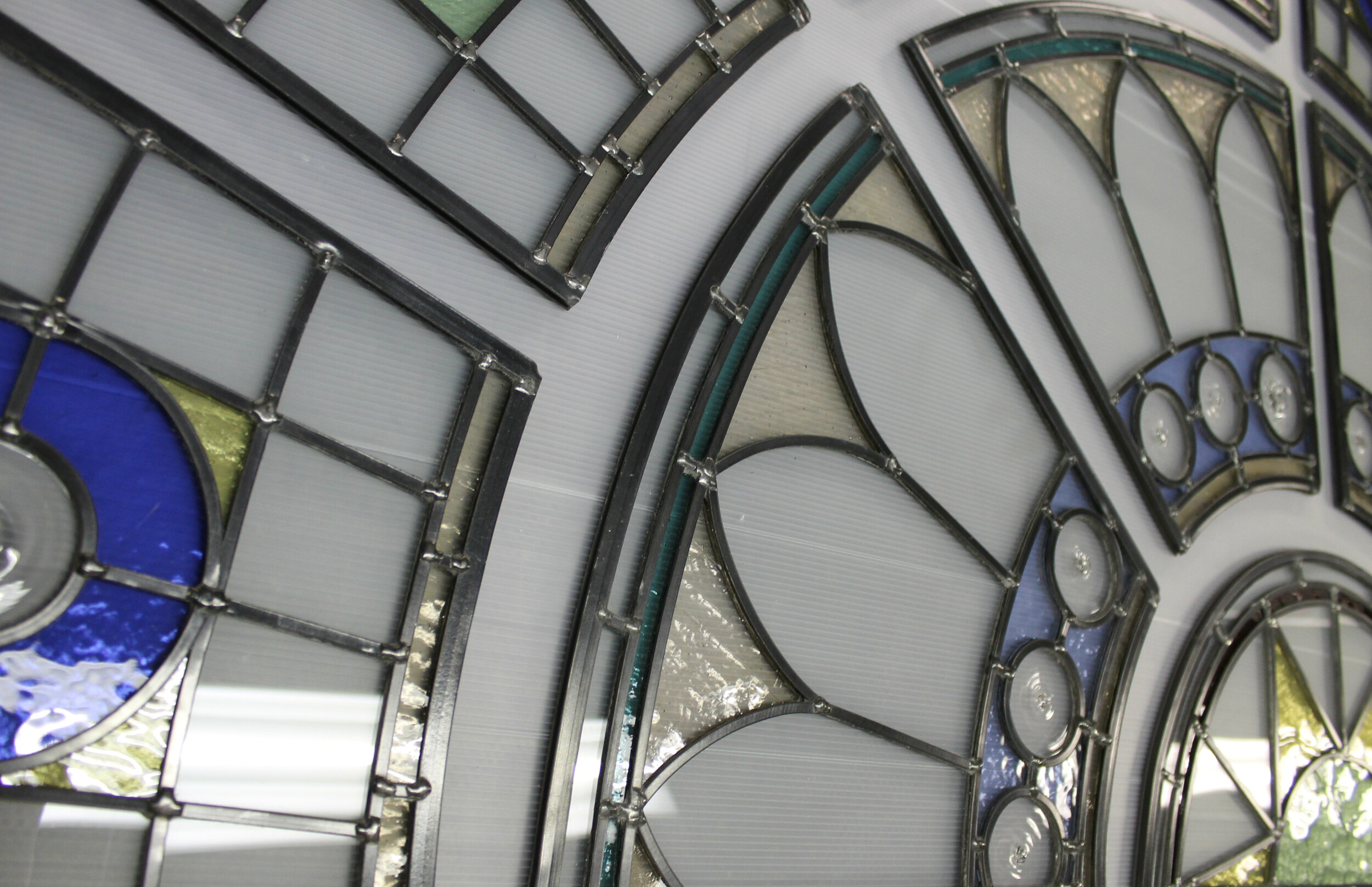 English Muffle Glass Leaded Light