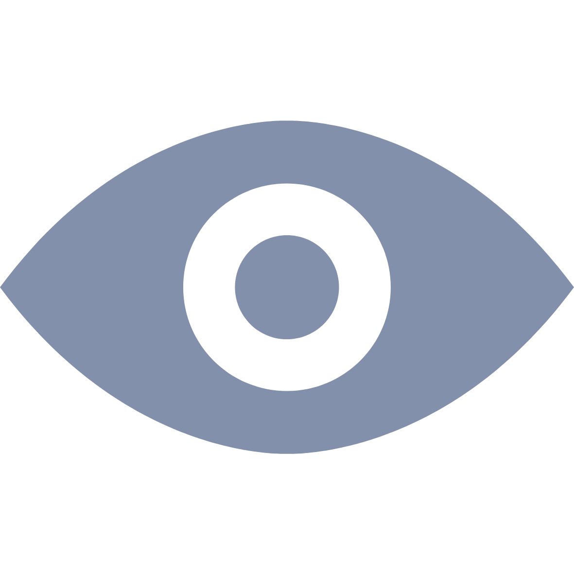 A stylized graphic of an eye in black and blue colors.