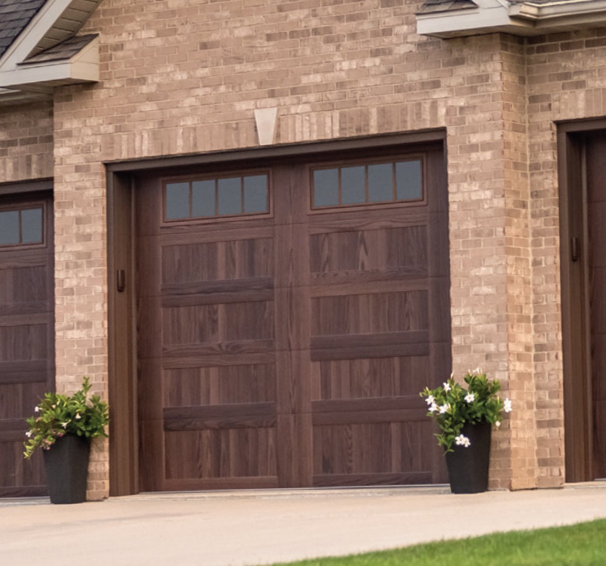 CHI - Brown Stamped Carriage House Garage Door