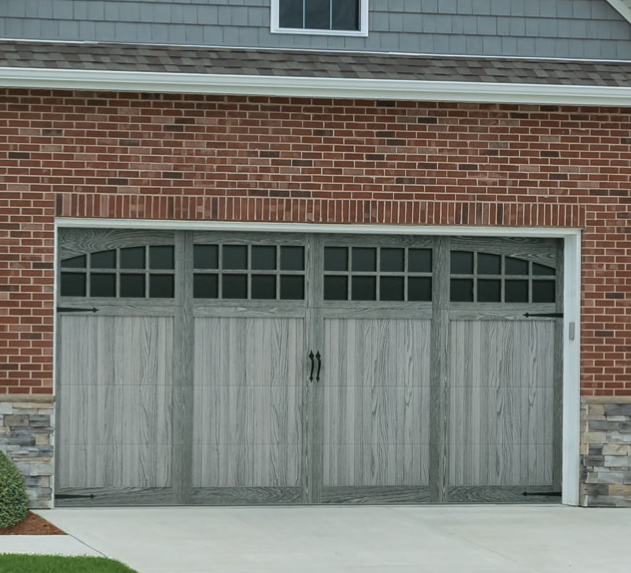 Dark Gray Wooden Carriage Collection Garage Door
