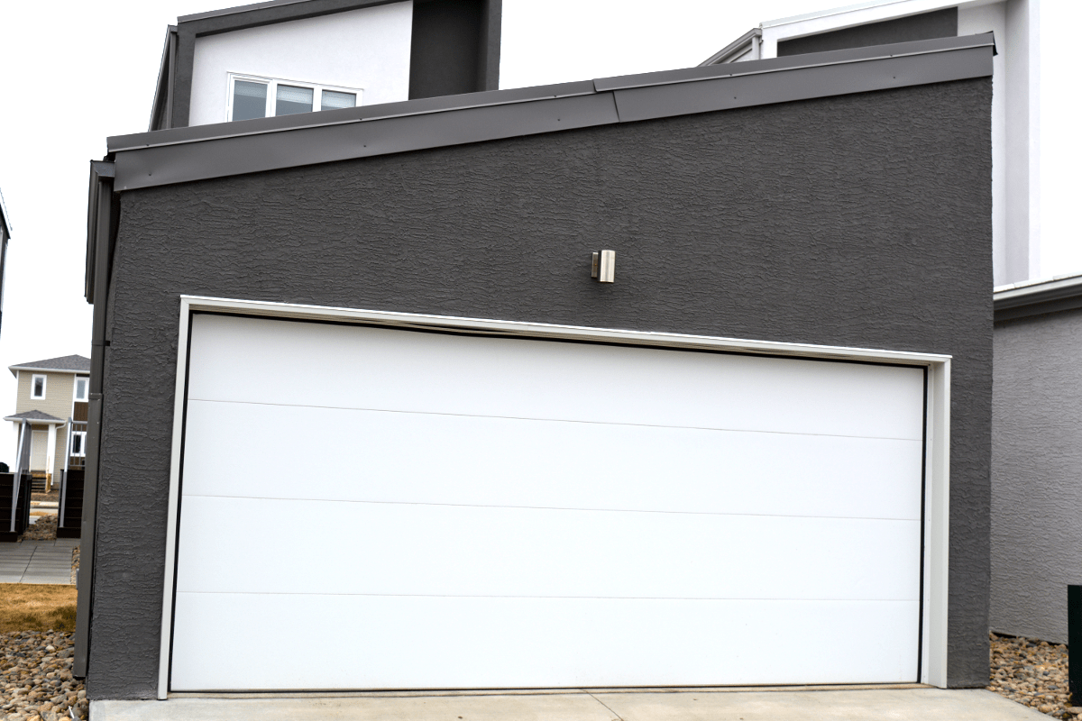 White Skyline Garage Door