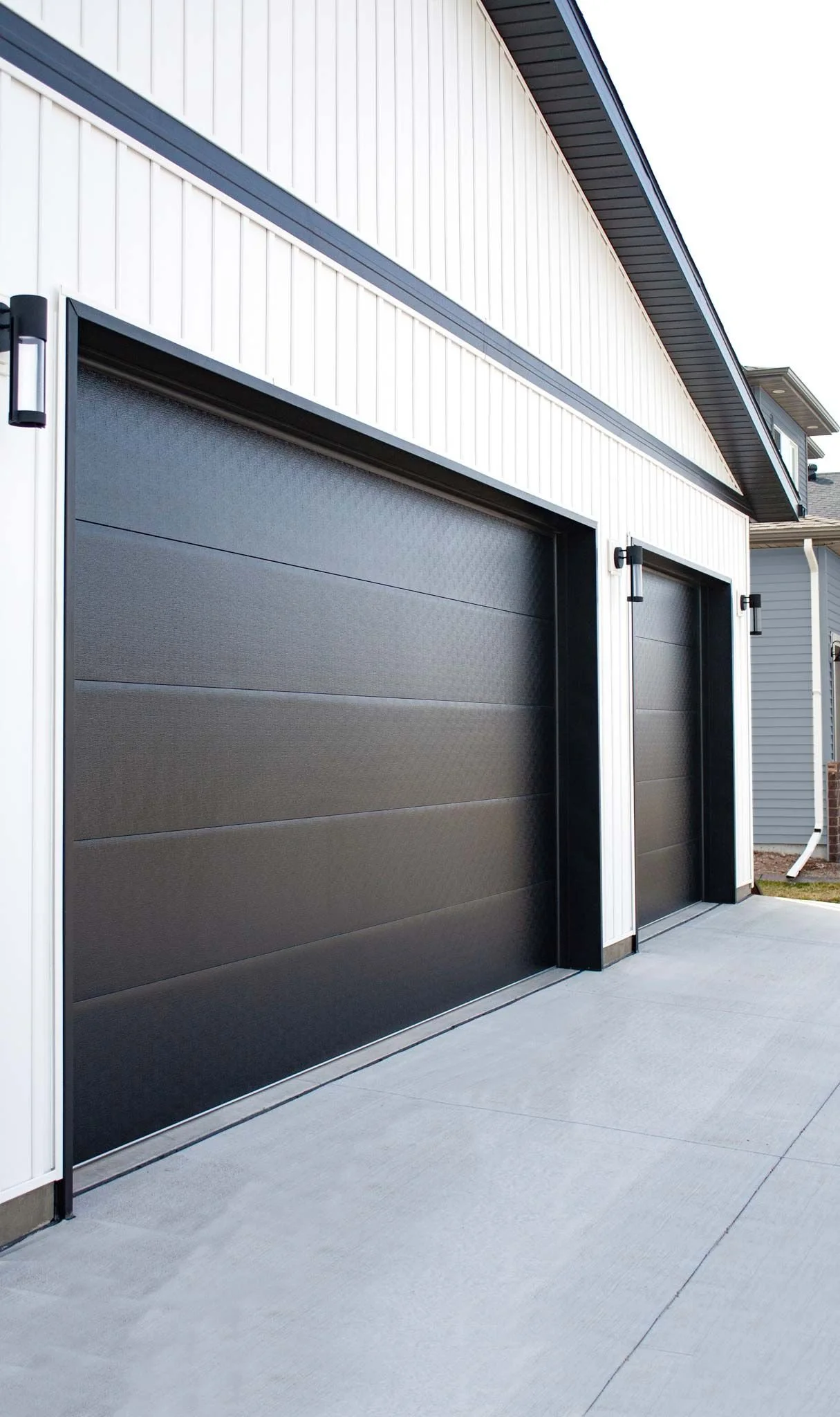 Black Skyline Flush Garage Door