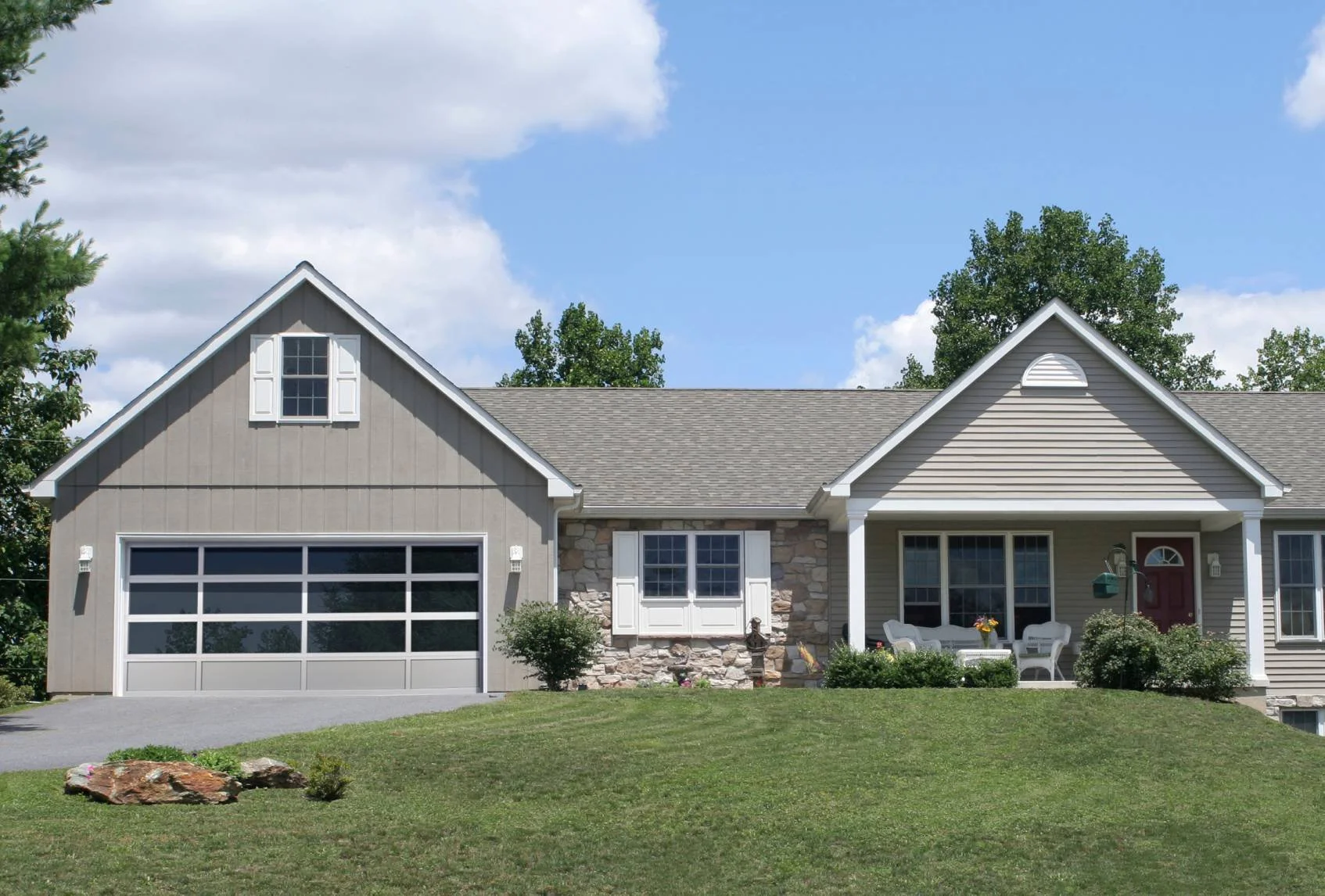 Full View Garage Door on Family Home