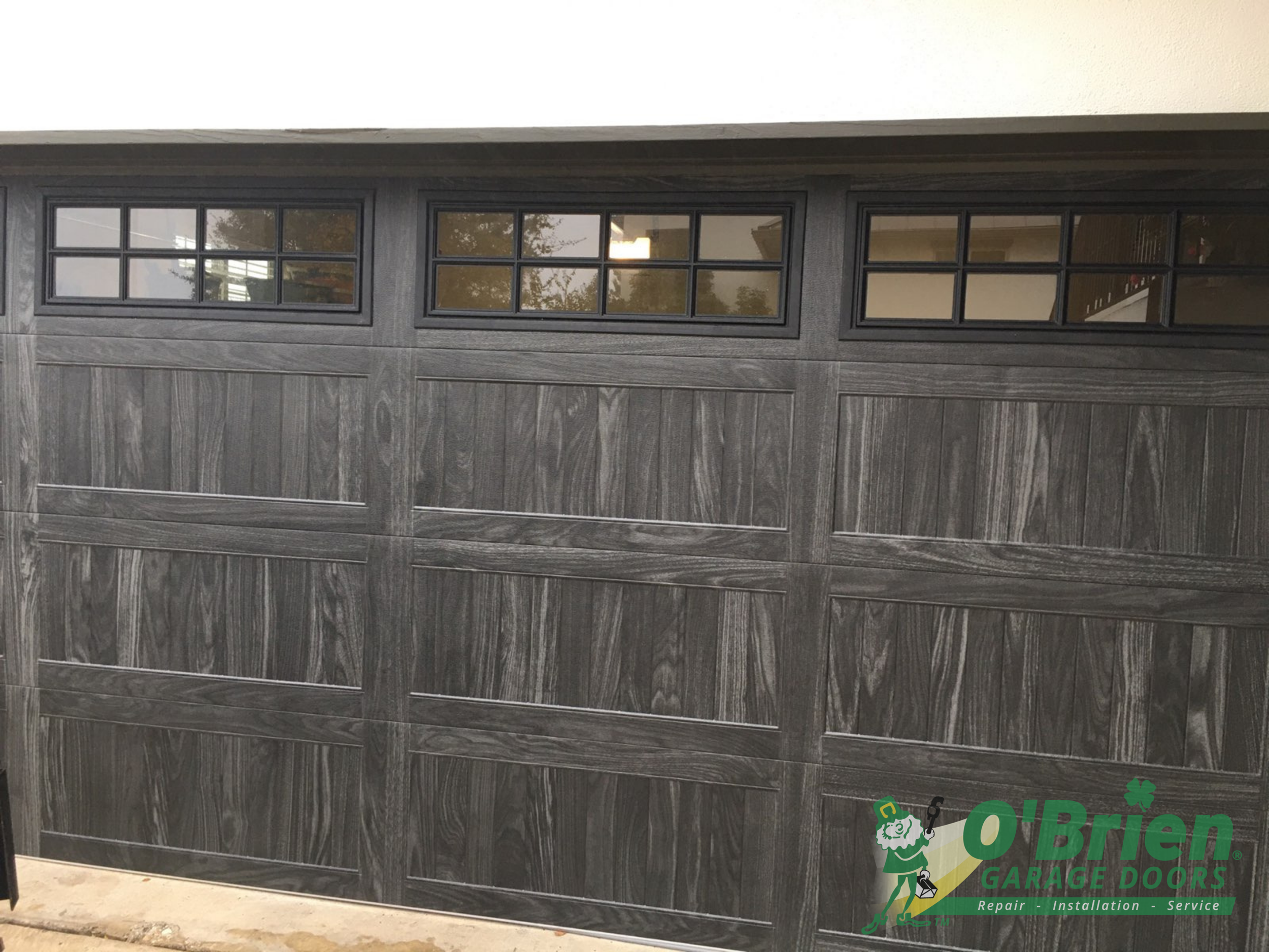 Dark Wooden Garage Door
