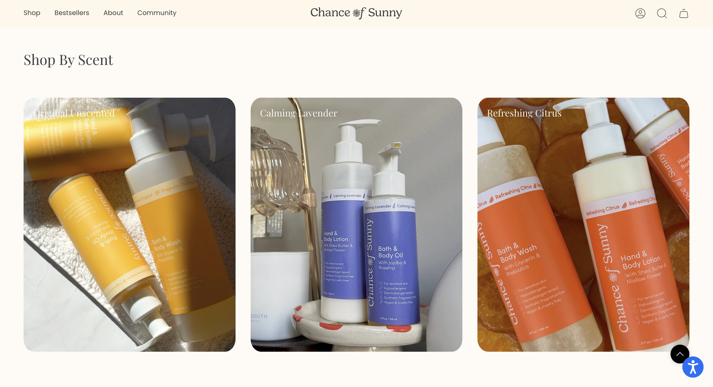 Homepage: More visually appealing way of shopping.