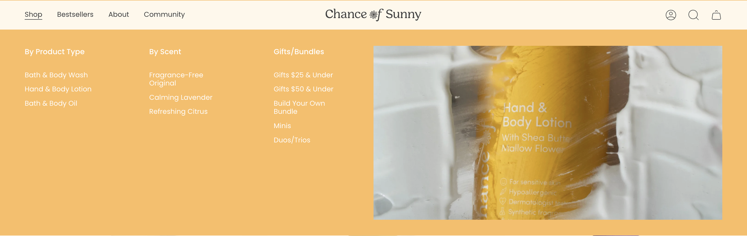 Shop Tab: Streamlined the categories and added a photo.